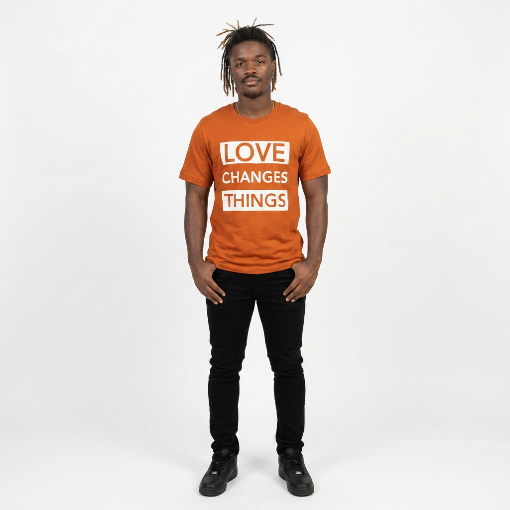 Love Changes Things Signature Tee - Burnt Orange