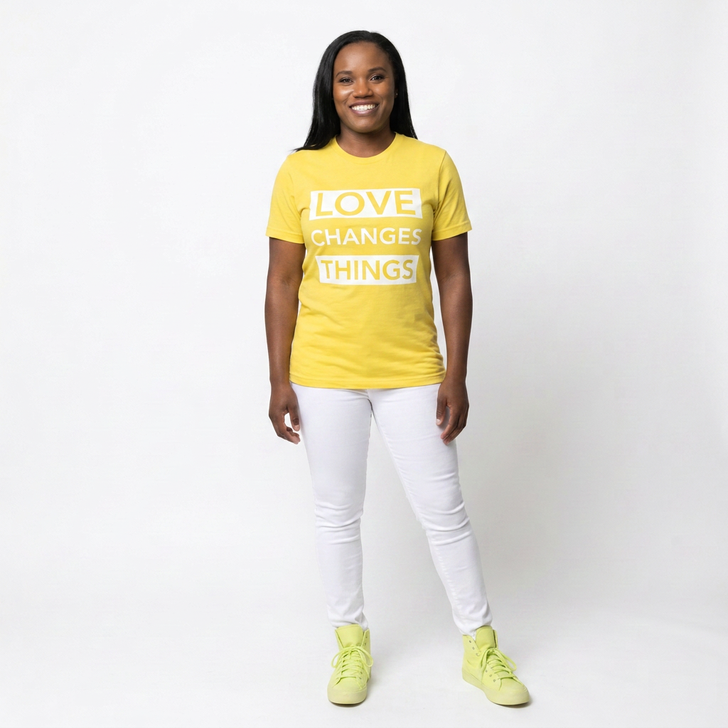 Love Changes Things Signature Tee - Yellow