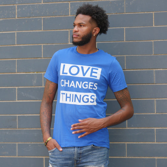 Love Changes Things Signature Tee - Royal Blue
