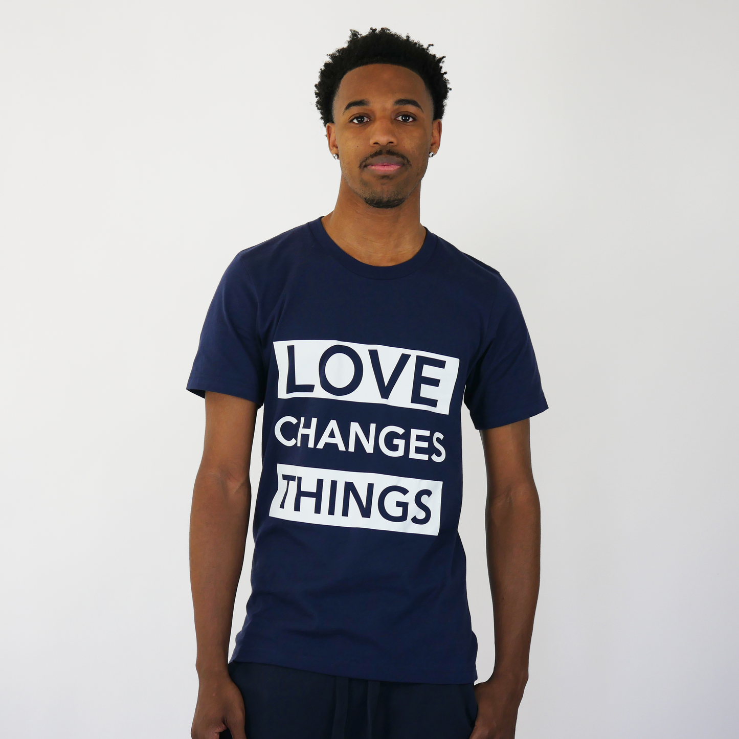 Love Changes Things Signature Tee - Navy Blue
