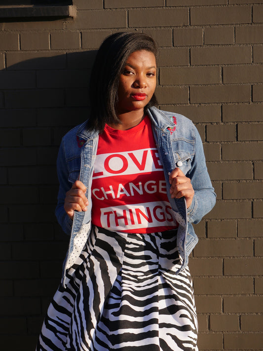 Love Changes Things Signature Tee - Red
