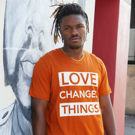 Love Changes Things Signature Tee - Burnt Orange