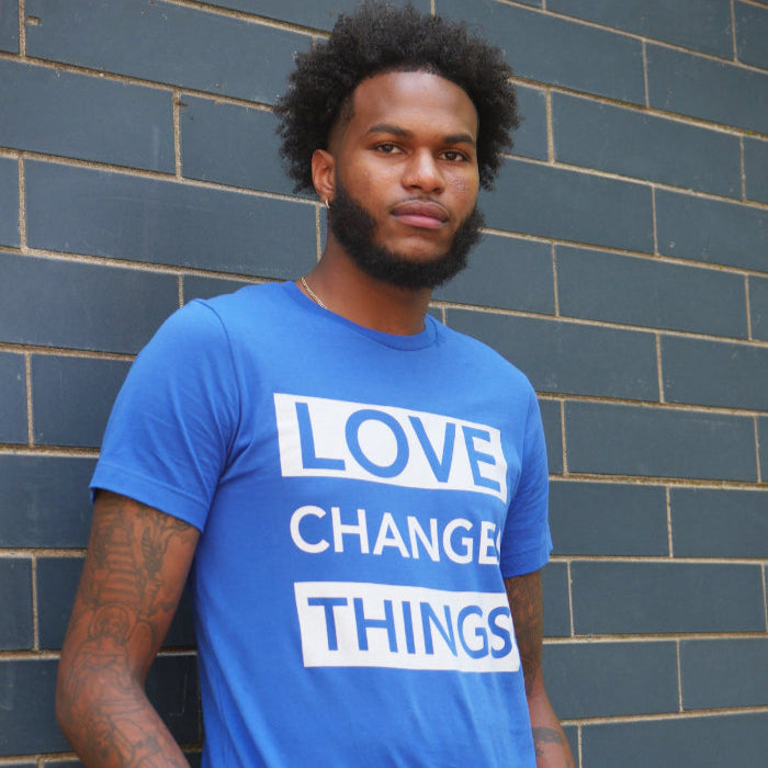 Love Changes Things Signature Tee - Royal Blue