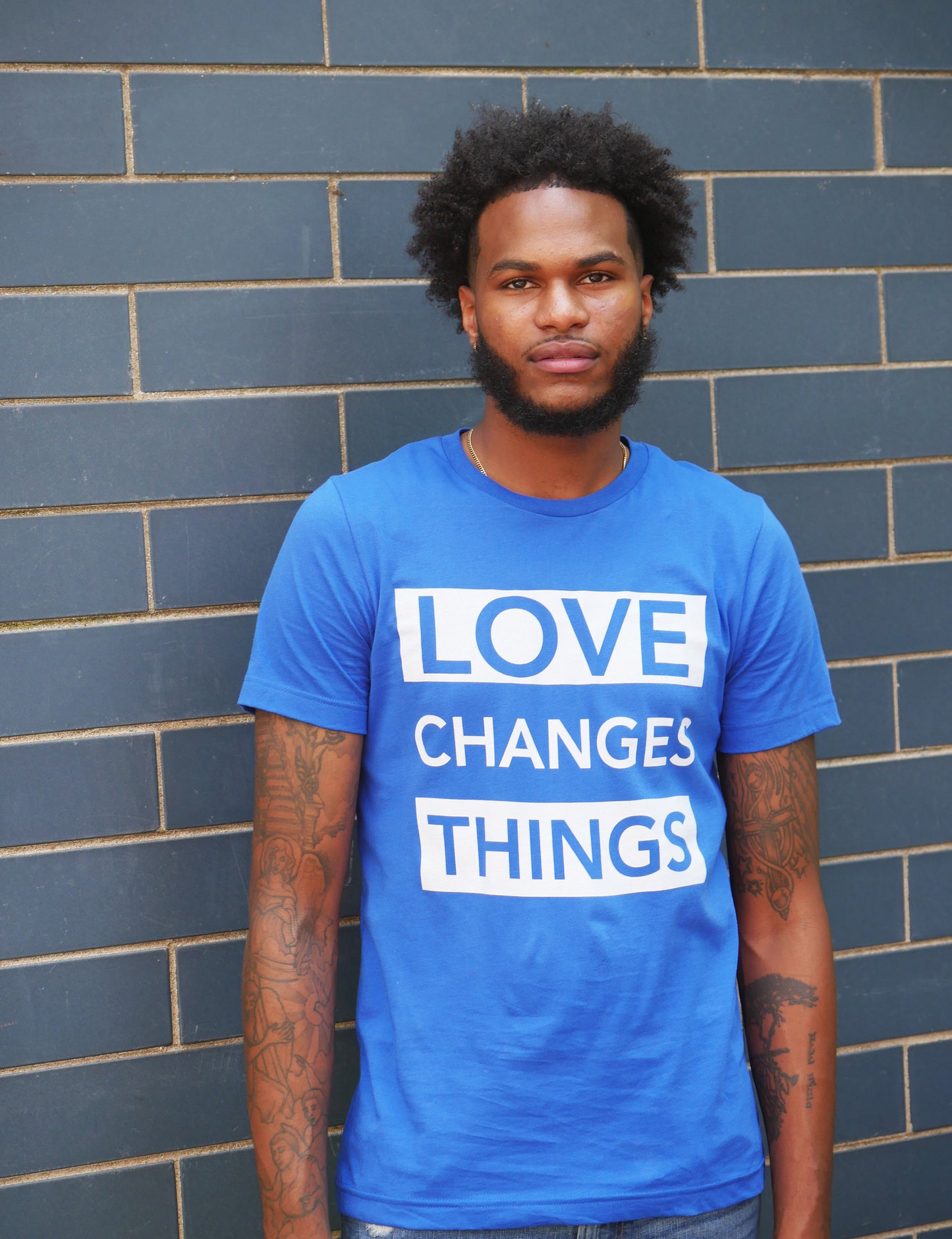 Love Changes Things Signature Tee - Royal Blue