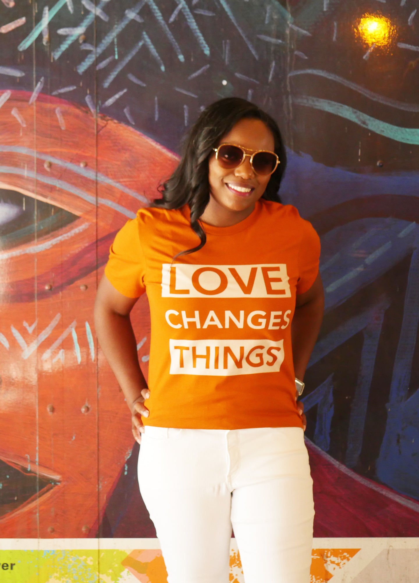 Love Changes Things Signature Tee - Burnt Orange