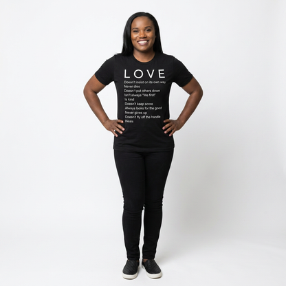 The Love Statement Tee  - Black
