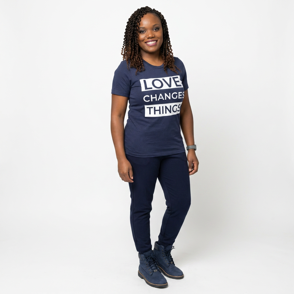 Love Changes Things Signature Tee - Navy Blue