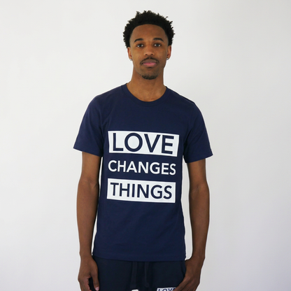 Love Changes Things Signature Tee - Navy Blue
