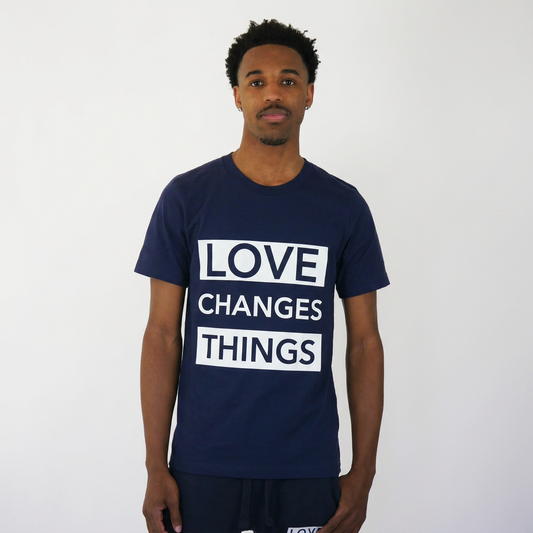 Love Changes Things Signature Tee - Navy Blue