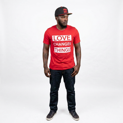 Love Changes Things Signature Tee - Red