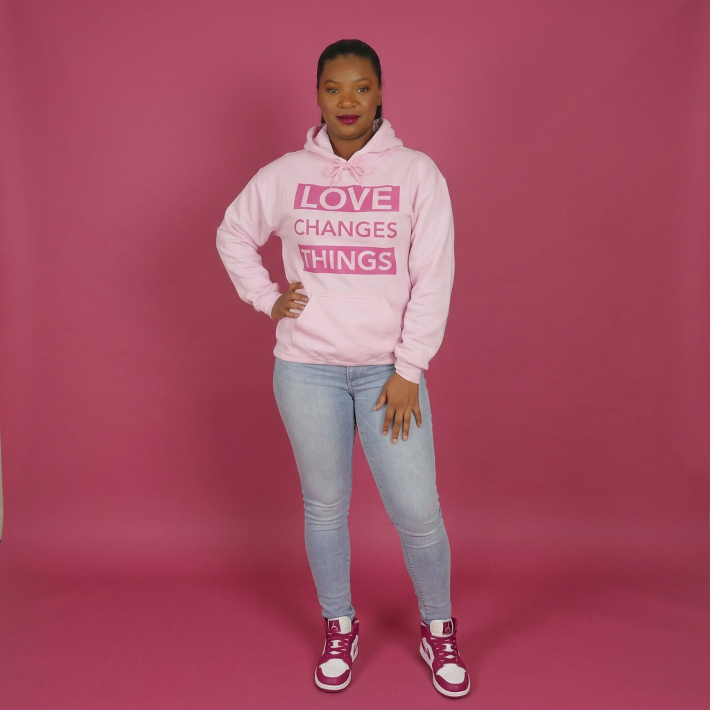 Love Changes Things Pullover Hoodie - Pink