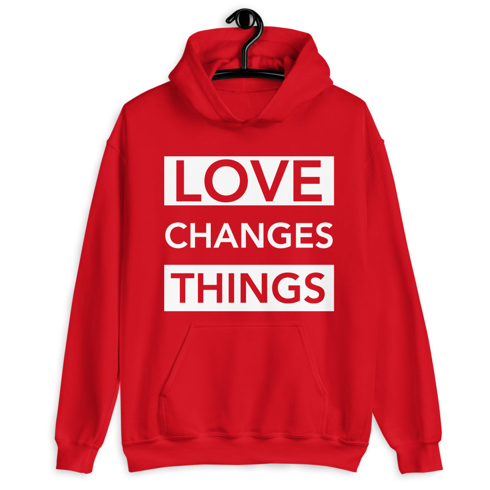 Love Changes Things Pullover Hoodie - Red