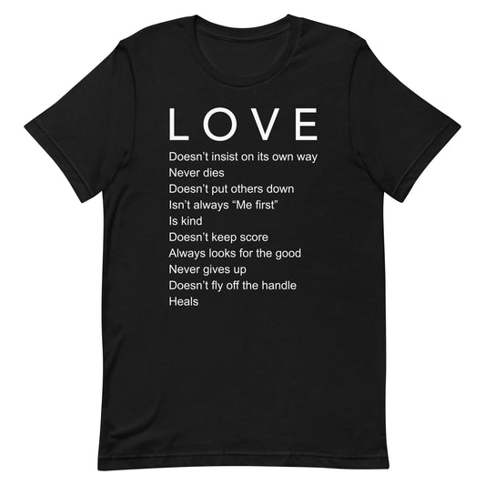 The Love Statement Tee  - Black