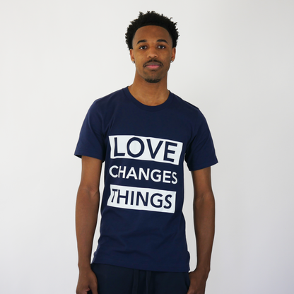 Love Changes Things Signature Tee - Navy Blue