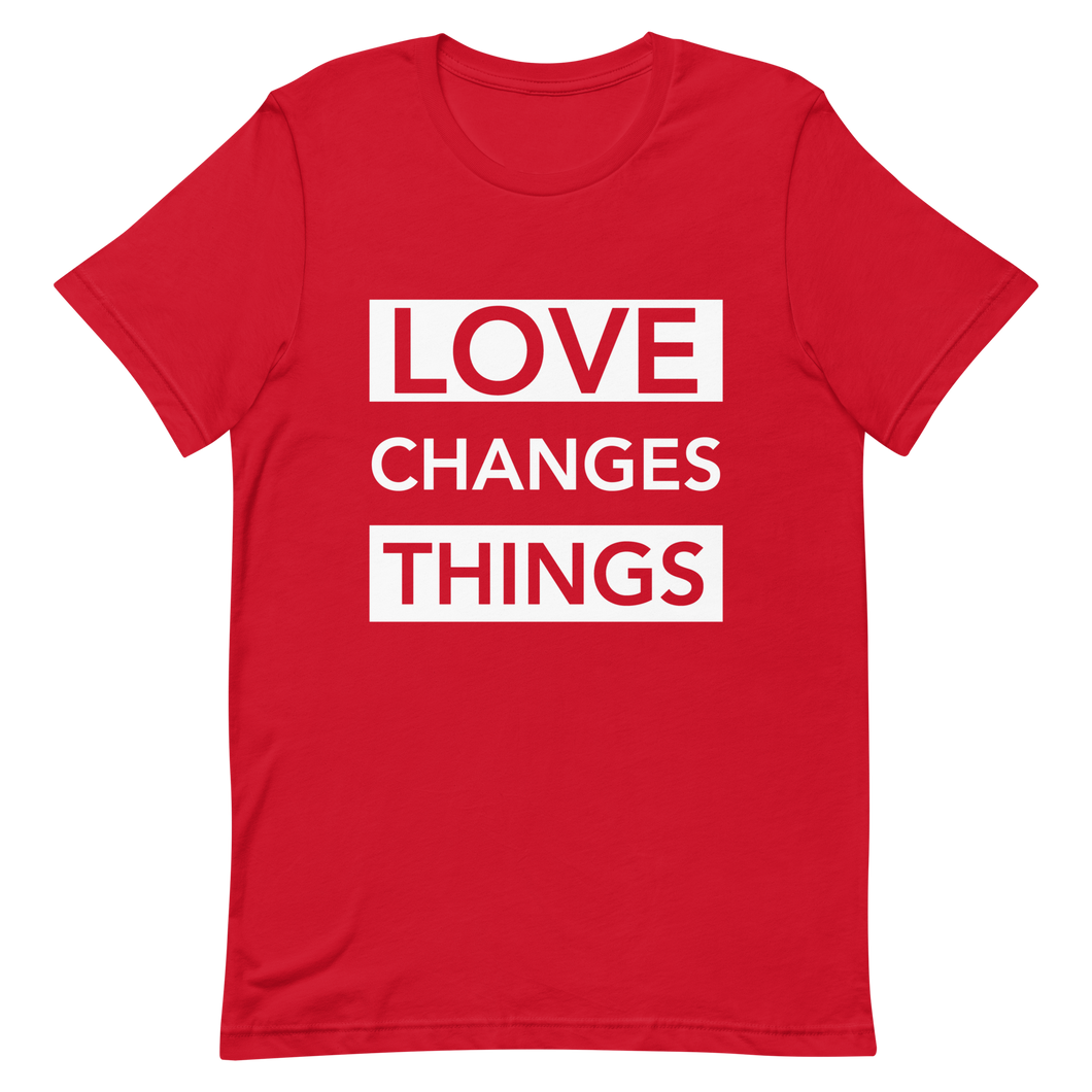 Love Changes Things Signature Tee - Red