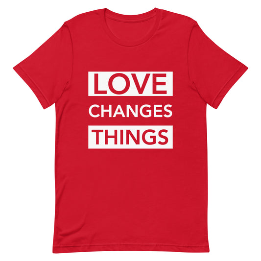 Love Changes Things Signature Tee - Red