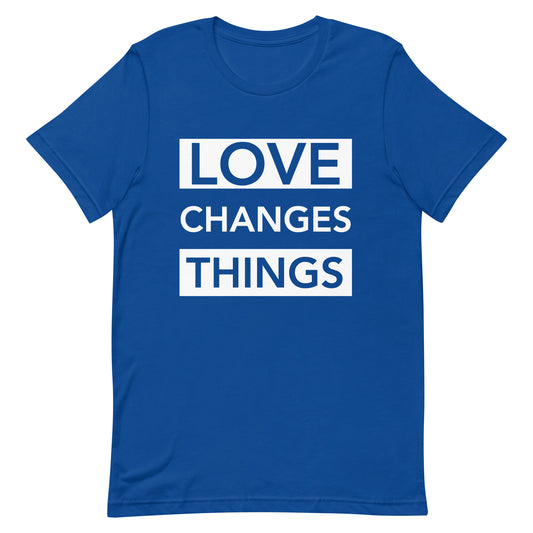 Love Changes Things Signature Tee - Royal Blue