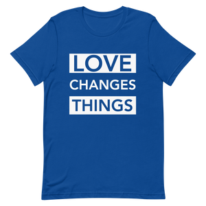 Love Changes Things Signature Tee - Royal Blue