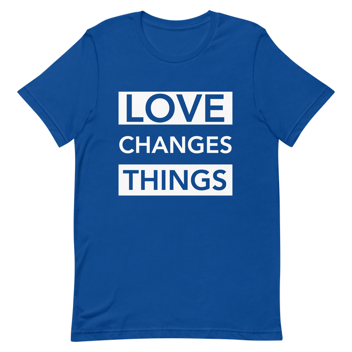 Love Changes Things Signature Tee - Royal Blue