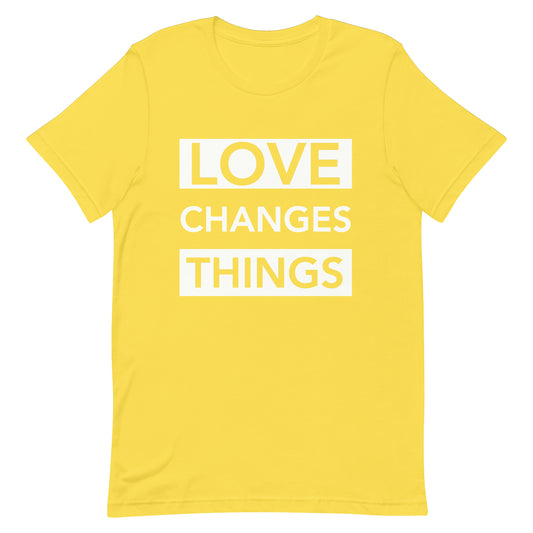Love Changes Things Signature Tee - Yellow
