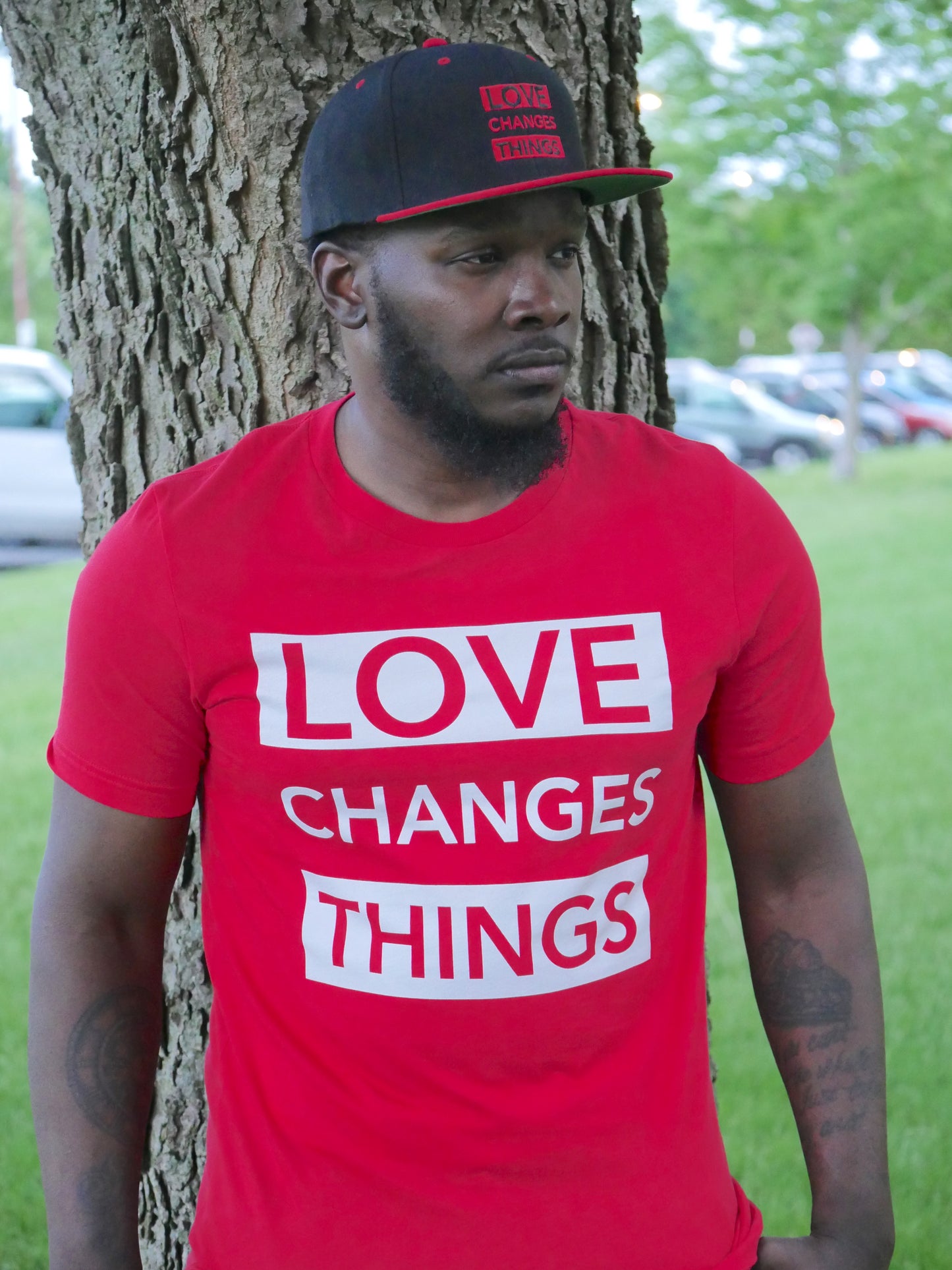 Love Changes Things Signature Tee - Red