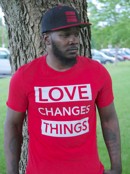 Love Changes Things Signature Tee - Red
