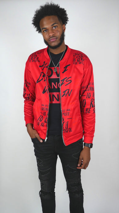 All I Do Is Win Unisex Bomber Jacket - Red