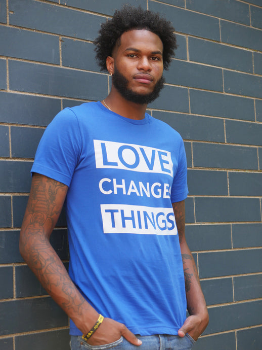 Love Changes Things UNISEX Signature Tee - Royal Blue